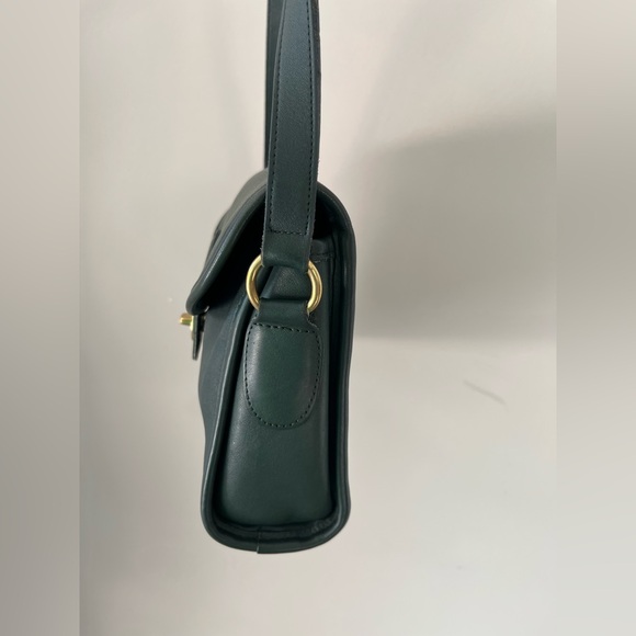 Coach vintage bottle green Devon 9908 crossbody shoulder bag brass hardware - Picture 8 of 13